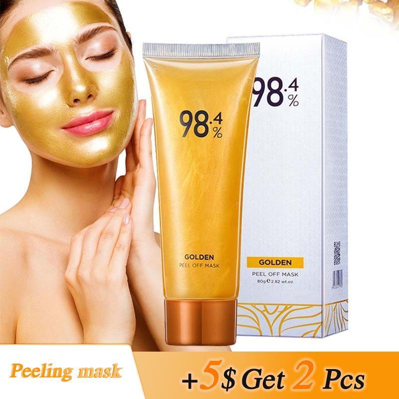 [Only $8.99!!!] 24K Gold Firming Peel Off Face Mask- Anti Aging, Lifting, Illuminating & Revitalizing - Removes Blackheads, Dirt & Oils - With Hyaluronic Acid and Collagen  60g