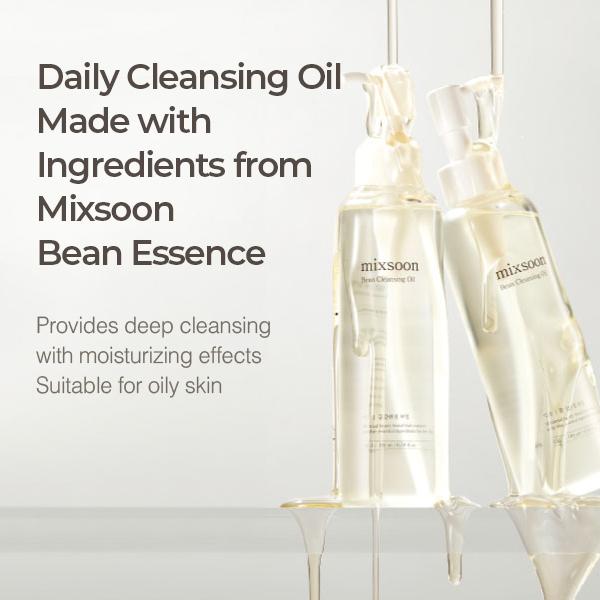 [Mixsoon] BEAN ESSENCE 50ML & BEAN CLEANSING OIL 195ML Lightweight Skincare glow  deep daily  set bean essence