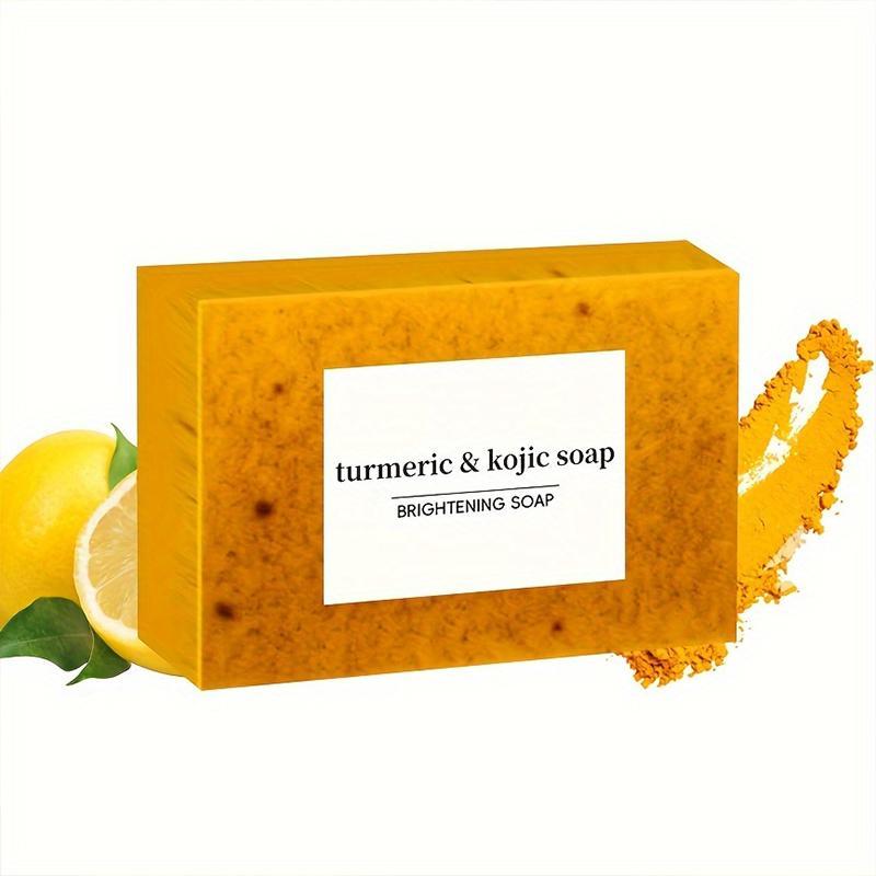 Turmeric Soap, 10pcs set Lemon Soap Bar with 3 Foaming Net, Moisturizing Soap Bar for Body Wash & Face Wash, Body Wash & Care Product