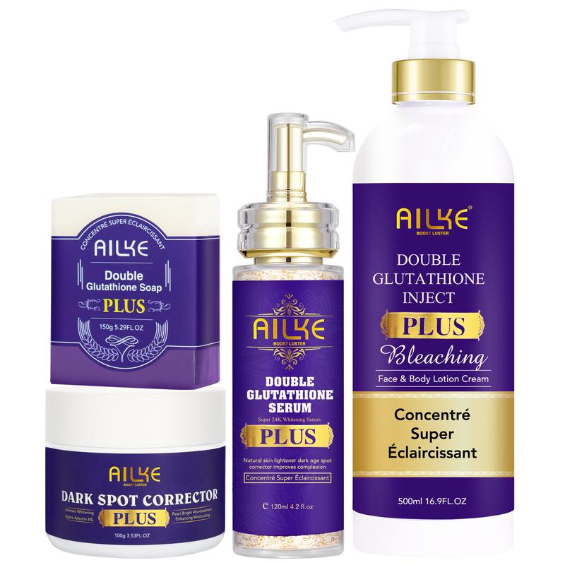 AILKE  Moisturizing, Smoothing, Brightening Skin Care Set, Non-Greasy & Fast Absorbing, Hydroquinone Free