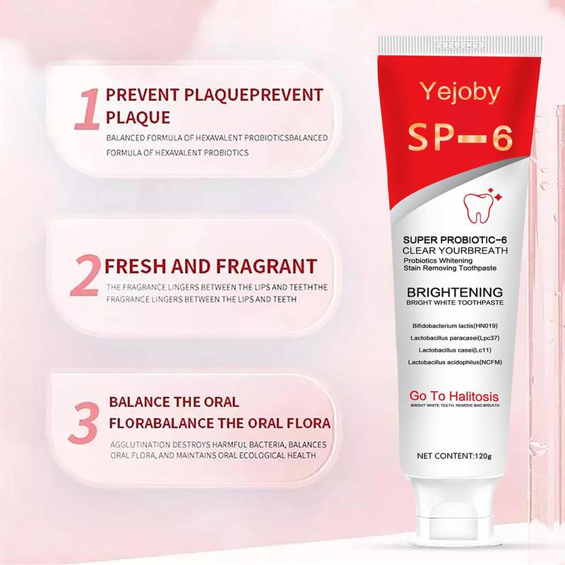 Probiotics Bright White Toothpaste, Sp 6 Toothpaste, Sp-6 Ultra Whitening Toothpaste, Ultra Whitening Toothpaste Sp-6, Sp-6 Probiotics Whitening Toothpaste, Fresh Breath