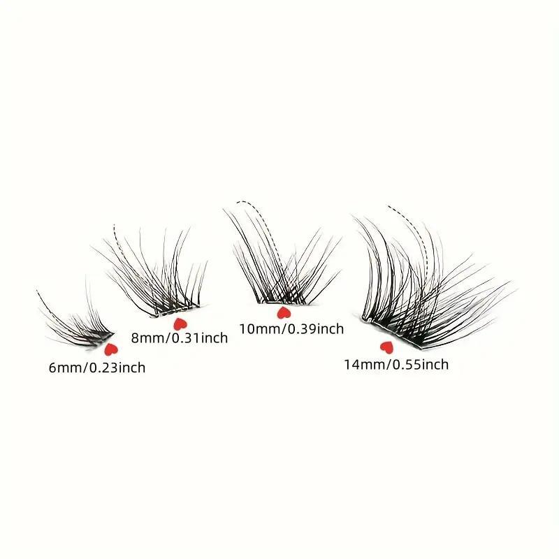 Cross Cluster False Eyelashes for Lashes Extension, 5 Pairs set Natural Curling 3D Faux Lashes, Eyelashes Extension Kit, Eye Makeup Enhancement Products for Women & Girls, Natural False Lashes, Makeup Products