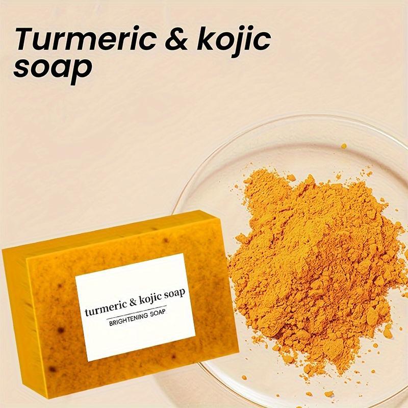 Turmeric Soap, 10pcs set Lemon Soap Bar with 3 Foaming Net, Moisturizing Soap Bar for Body Wash & Face Wash, Body Wash & Care Product