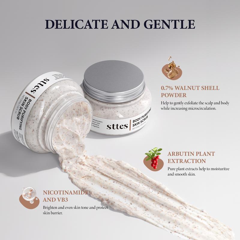 sttes Purifying Body Scrub - Gentle exfoliation for radiant, silky-smooth skin 200g