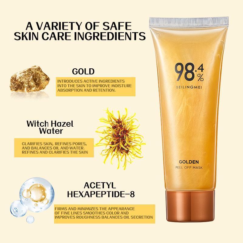 [Only $8.99!!!] 24K Gold Firming Peel Off Face Mask- Anti Aging, Lifting, Illuminating & Revitalizing - Removes Blackheads, Dirt & Oils - With Hyaluronic Acid and Collagen  60g