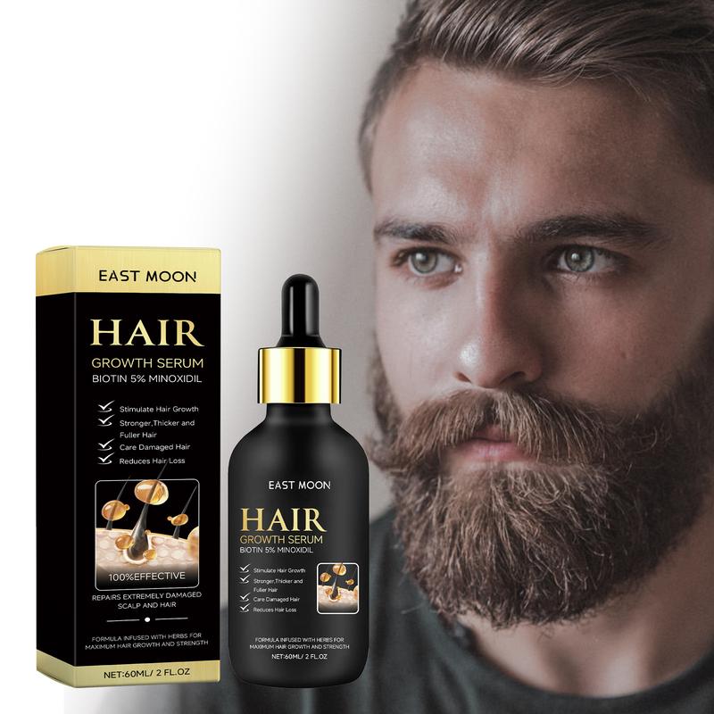 EAST MOON Beard Growth Serum , Nutritious Oil for Beard Care , Facial Hair Conditioner, Nourishing And Strengthening Facial Hair Conditioner For Men Hair Care Ginseng