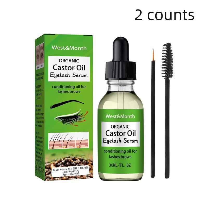 Organic Eyelash Oil, 2 Counts Natural Eyelash Strengthening Serum, Eyelash Extension Ordinary Serums, Eyelash Care Products for Women and Girls