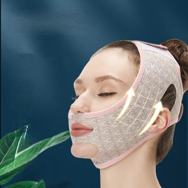 V-Line Face Lift & Tightening Bandage-sagging nasolabial folds, seamless elastic mask to improve double chin，Seamless Elastic Mask for Sagging Skin, Nasolabial Folds & Double Chin Reduction