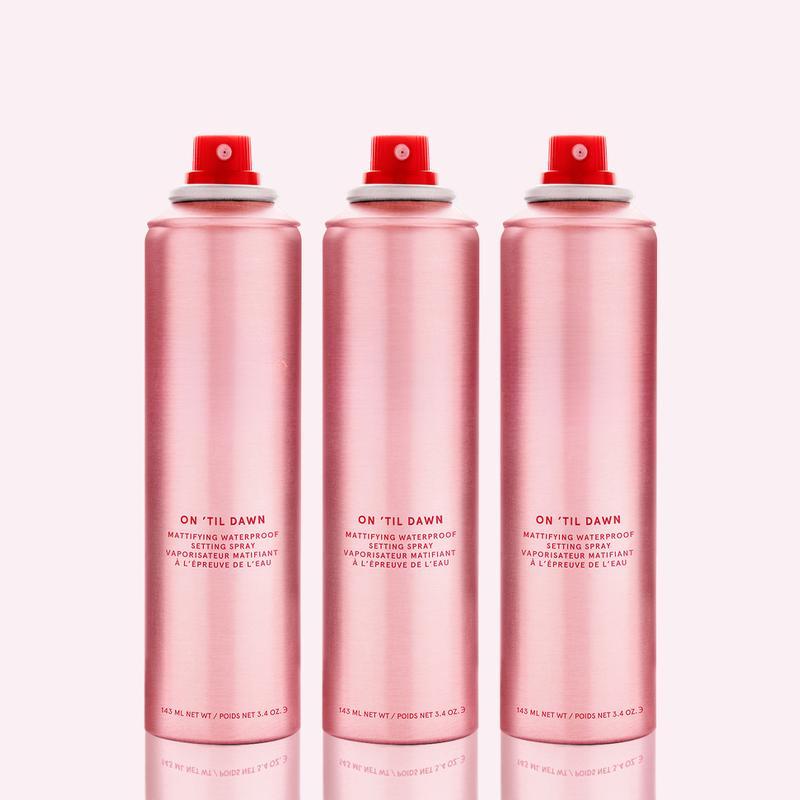 Lock, Slay, Repeat: On 'Til Dawn Full-Sized Trio | THREE  ONE SIZE Setting Sprays for All-Day Matte Finish | Setting Sprays for Makeup Artist Kit