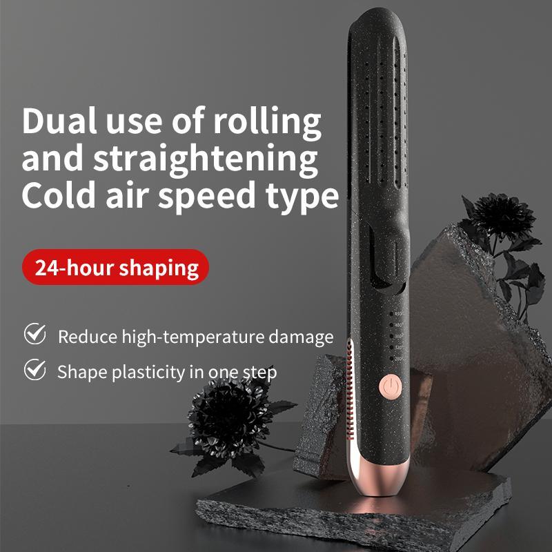 Electric Hair Straightener & Hair Curler Iron, Portable Hair Straightening Iron, Portable Curler, Hair Styling Tool for Home & Travel, Professional Hair Styling Tool for Women