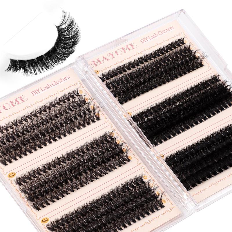 Curl Wispy Individual False Eyelash With Lash & Remover & Tweezers & Brush Kit, 1 Set Natural Self Grafting DIY Segmented Eyelash, Eyelashes Clusters, Christmas Gift