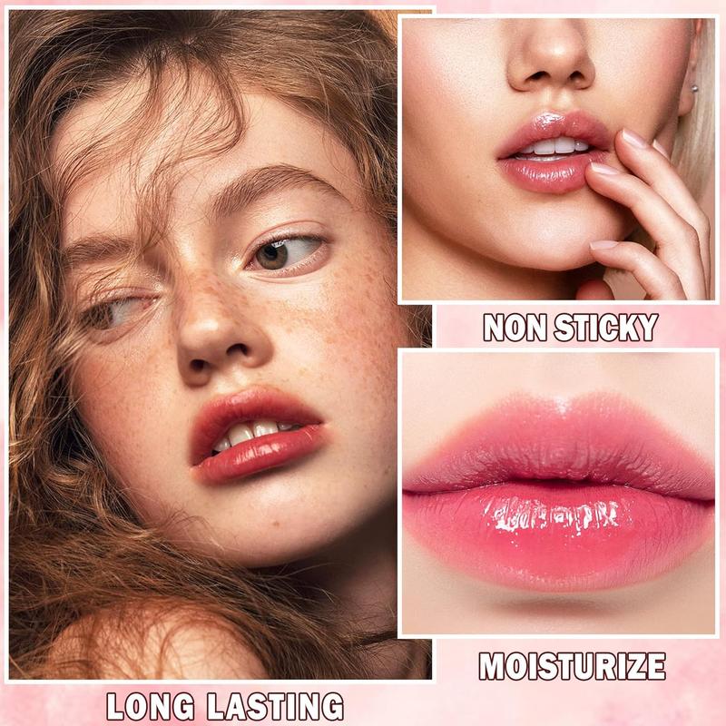 Moisturizing Lip Oil,No-Sticky LipGlossLip Balm Lip Care,Fruit Flavoured LipOilFor Dry Lip's Moisturizing HydratingAndNourishing 0.2 0Z,PlumpingLipGloss, Long LastingNourishingNon-sticky Moisture Skincare