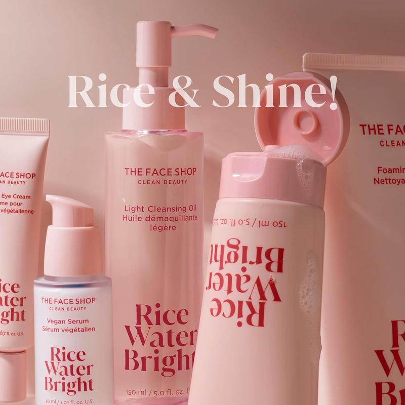 The Face Shop Rice Water Bright Line Up - Vegan Skincare for Radiant Skin Nourishing Skin Repair