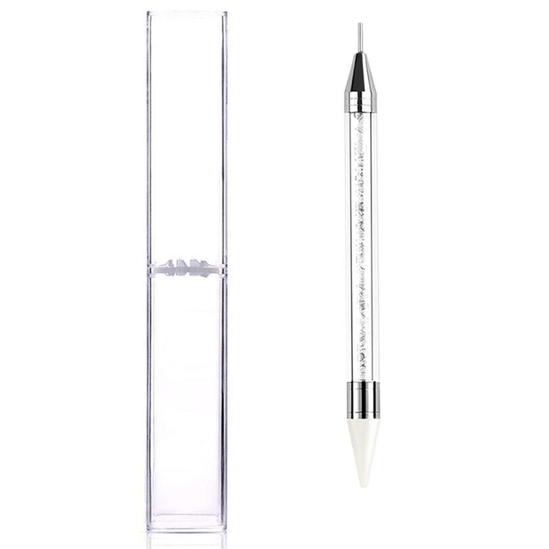 Dual-ended Nail Rhinestone Picker, Nail Tips Dotting Pen, Professional Nail Art Tool For Women