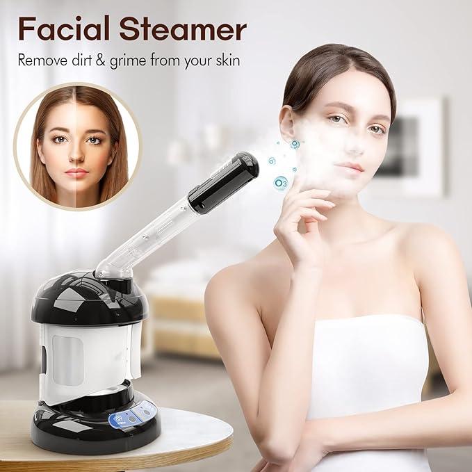 Hair Steamer Kingsteam 2 in 1 Ozone Facial Steamer, Design for Personal Care Use at Home or Salon Bar