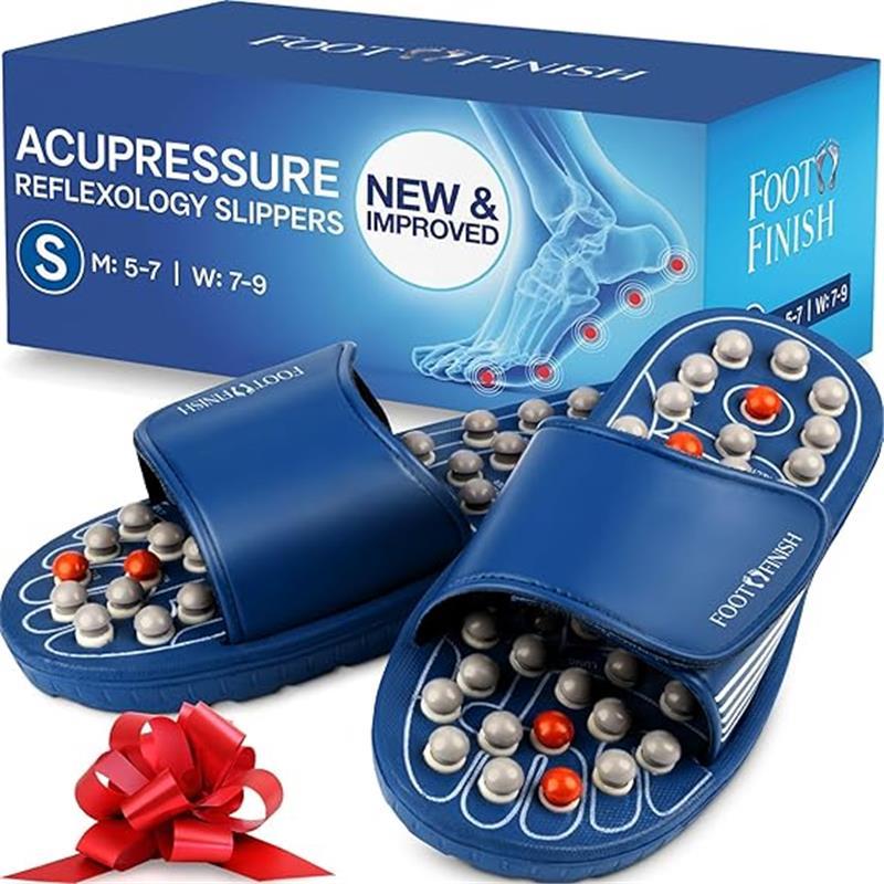 Slippers for Plantar Fasciitis for Women & Men (S) - Acupressure & Acupuncture Foot Massager Sandals