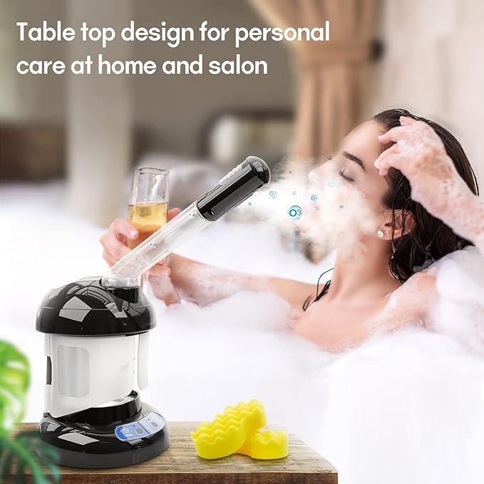 Hair Steamer Kingsteam 2 in 1 Ozone Facial Steamer, Design for Personal Care Use at Home or Salon Bar