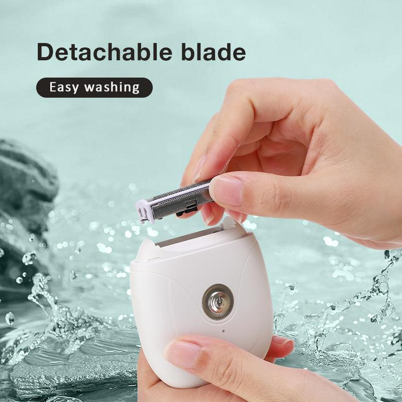 Portable Electric Shaver, Rechargeable Electric Razor, Mini Electric Shaver for Bikini Line, Legs, Underarms and Private Areas, Suitable for Home & Travel