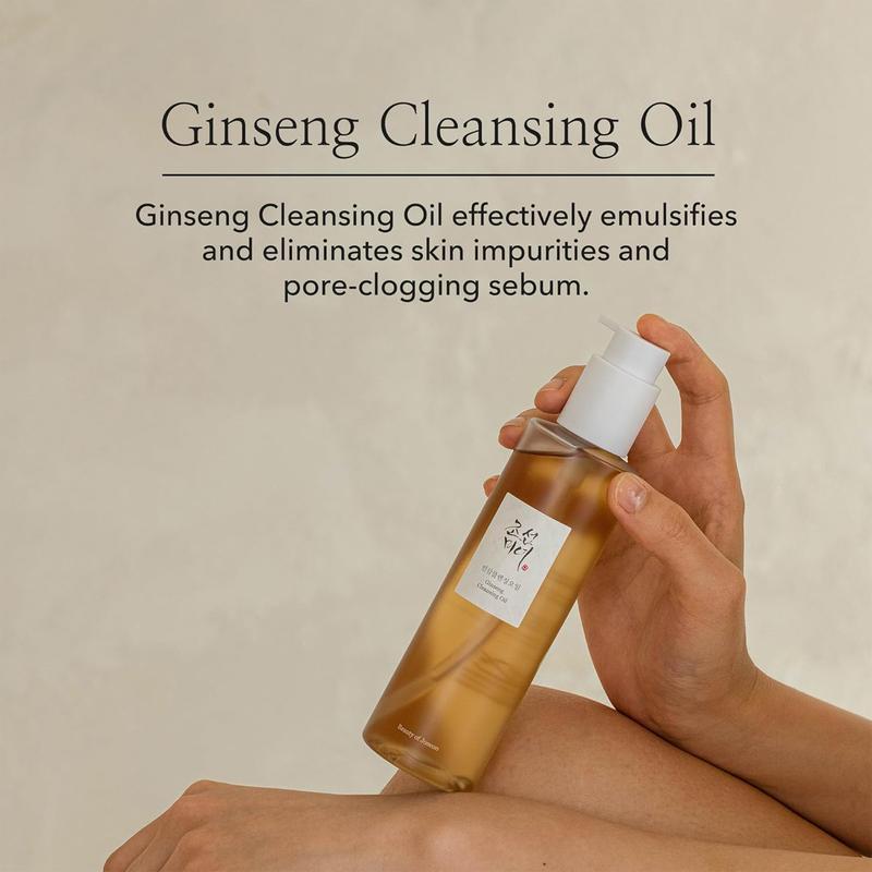 Beauty of Joseon Ginseng Cleansing Oil 210ml - Deep Cleansing for Skin Lightweight Makeup