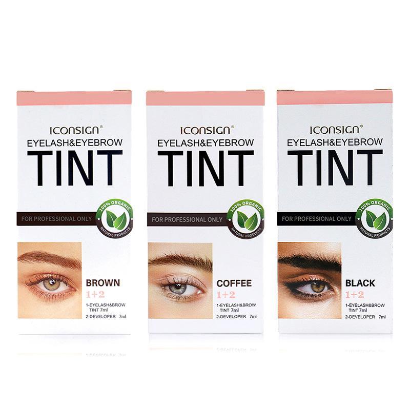 Long-Lasting Waterproof Eyebrow Dye Gel - Semi-Permanent, Sweatproof Tint in Black & Brown for All Skin Types