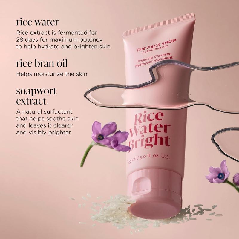 The Face Shop Rice Water Bright Line Up - Vegan Skincare for Radiant Skin Nourishing Skin Repair