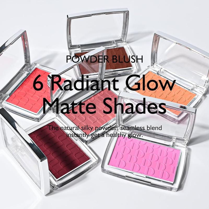 Powder Blush,  Glow  Blusher, Blendable Formula, Lasting Moisturizing, Ultra Fine Lightweight Texture, Cherry