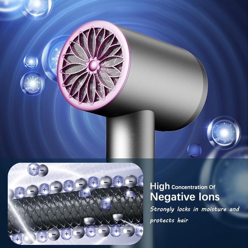 Negative Ion Hair Dryer, 1 Box Hair Dryer with Nozzle & Diffuser, Multifunctional Hair Dryer for Home & Salon Use, Hair Styling Tool for Women