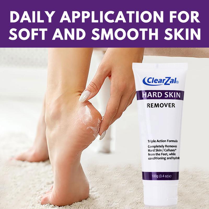 Clearzal Dry  Cracked Feet Repair Ultra-Hydrating Hand and Foot Cream Hard Skin Moisturizer, 3.5 oz. Contains Urea, Salicylic Acid, for Dry, Chapped, Cracked Feet, Dead Skin Remover, For Thick, Cracked, Rough Skin , dead skin and dry skin cream repair