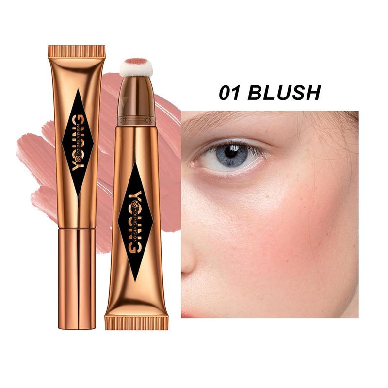 Long Lasting Hydrating Liquid Blush Stick, Natural Color Blusher, Cheek Makeup Products, Lightweight Flawless Cheeks Contour, Soft Color Shadow Cheeks Contour Blusher Cosmetic Gifts for Her, Christmas Gift