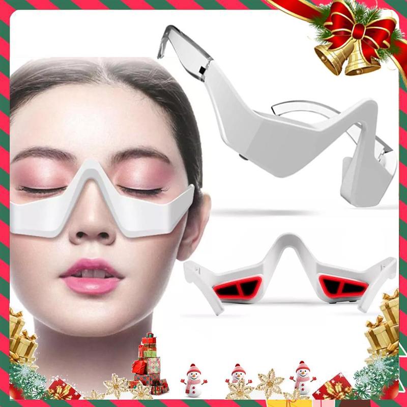 Festival Gift USB Rechargeable Eye Massager, Portable Lightweight Eye Massage Tool , Led Red Light Eye Beauty Massager, Eye Care Massager For Women & Men Daily Use