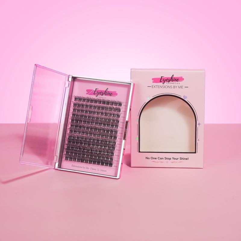 Eyeshine Dawn Invisifluff (black 12-16mm) Lash Clusters only glue sold separately