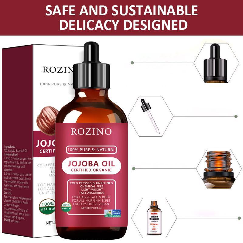 Jojoba Seed Oil Hair Treatment Essential Oil, Comfort Scalp Care Massage Haircare Oil, Hair Care & Styling Product for Men & Women