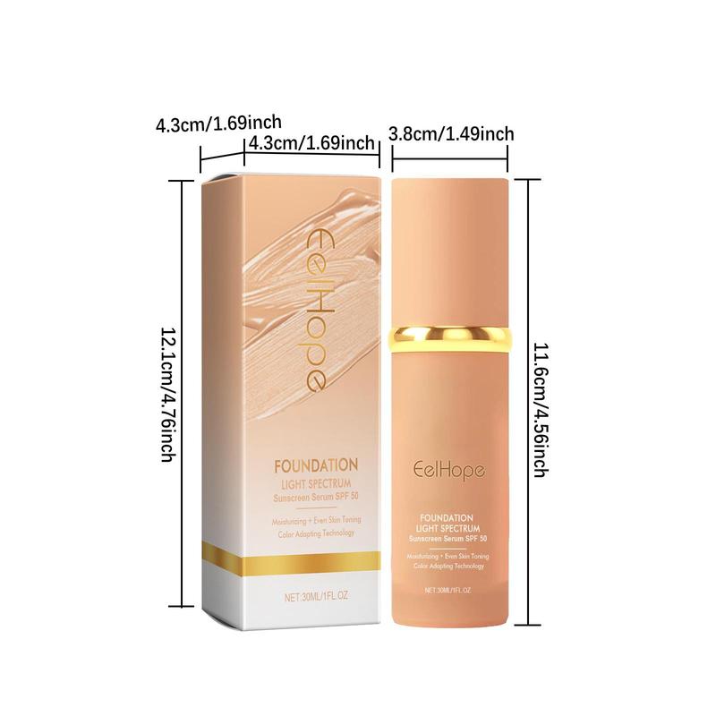 Long Lasting Liquid Foundation, 1 Box Moisturizing Concealer Foundation, Lightweight Full Coverage Flawless Makeup Cream, Makeup Product for Women & Girls