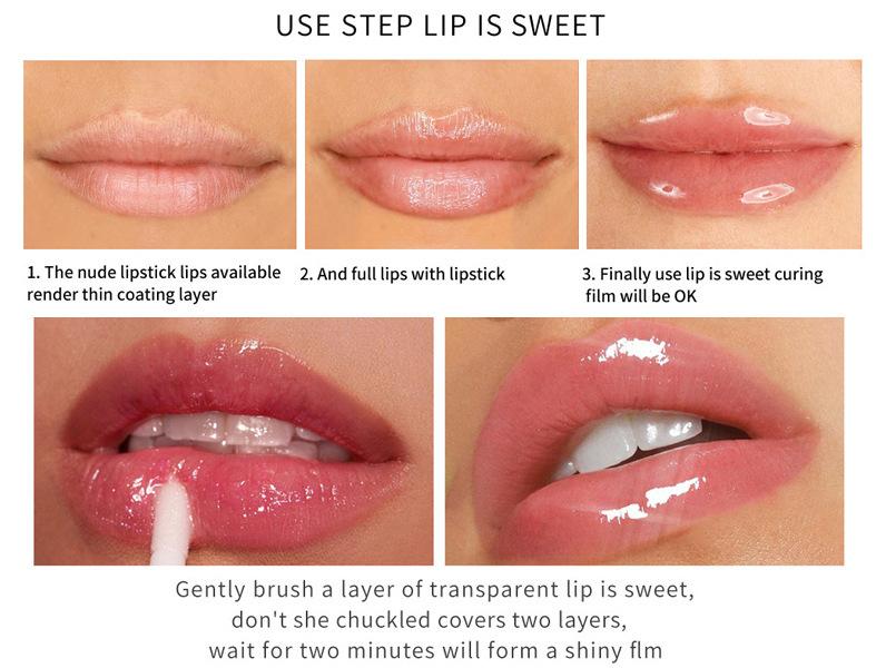 Fruity shimmer lip gloss,  clear lip gloss, lip care ampoule lip oil, glass effect, non-sticky, clear lip oil, soft and plump lips，Hydrating Crystal Jelly Lip Oil -  Balm with Glassy Shine，Fruit-Scented for Daily Use & Glamour Lipstick Makeup Glossy