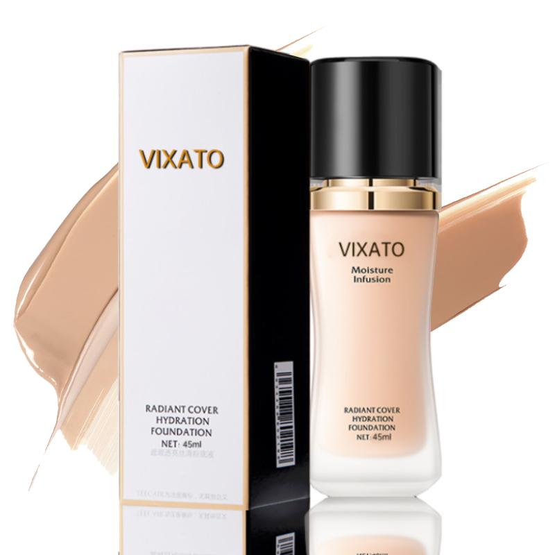 VIXATO Liquid Foundation Concealer + Moisturizer, Flawless makeup Cosmetic, Suitable For Most Skin, Makeup Hydration , Bright   Deutral   Dark