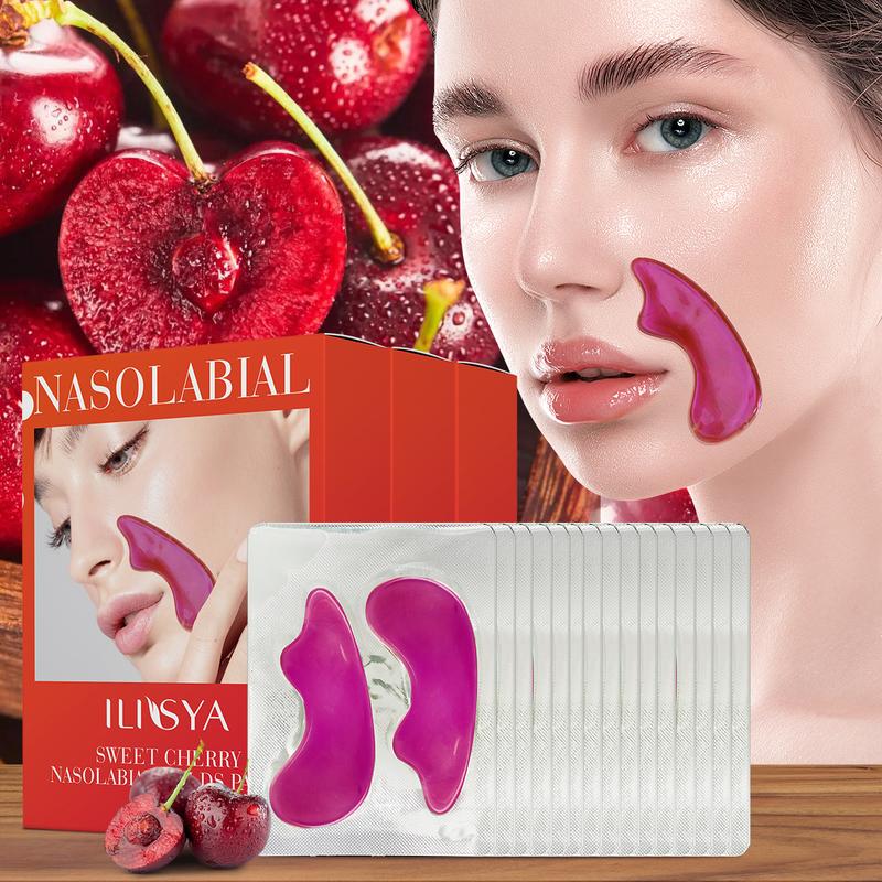 3 boxes, ILISYA Cherry Decree stickers, lift and tighten, moisturize and moisturize, improve mouth lines, daily facial care products Skincare