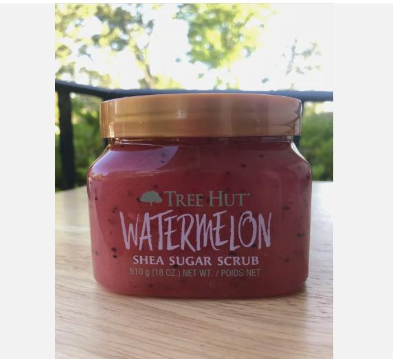 Tree Hut Watermelon Shea Sugar Body Scrub for Exfoliating and Hydrating, 18 oz