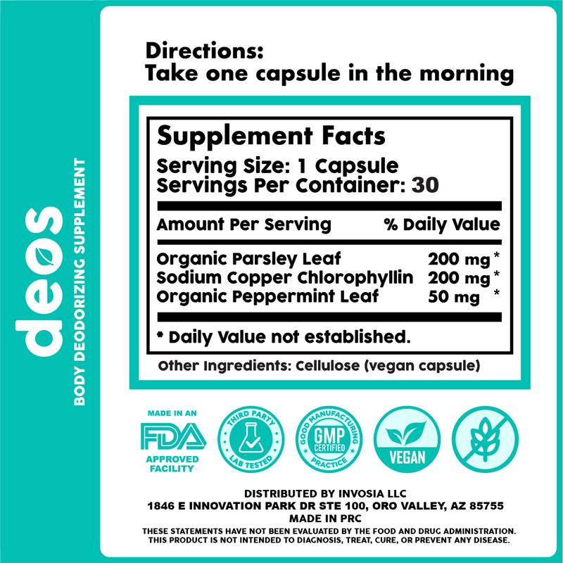 Full Body Deodorant Supplement | DEOS Internal Deodorant Full Body