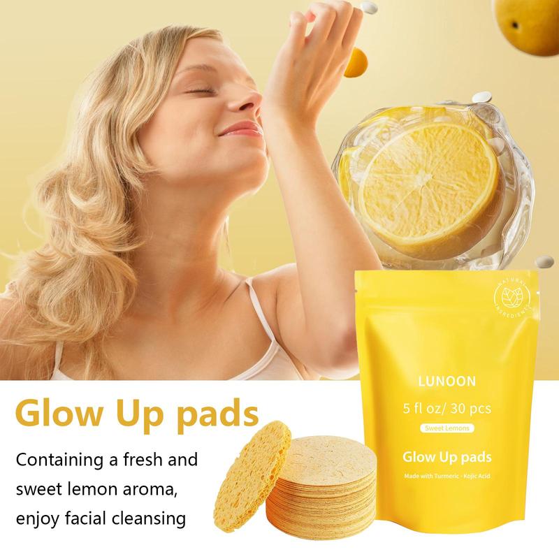 Turmeric Facial Cleansing Pads, 1 Set Gentle Exfoliating & Deep Clean for All Skin Types, Paraben-free Facial Cleansing Pads, Facial Skin Care Products, Skincare Products