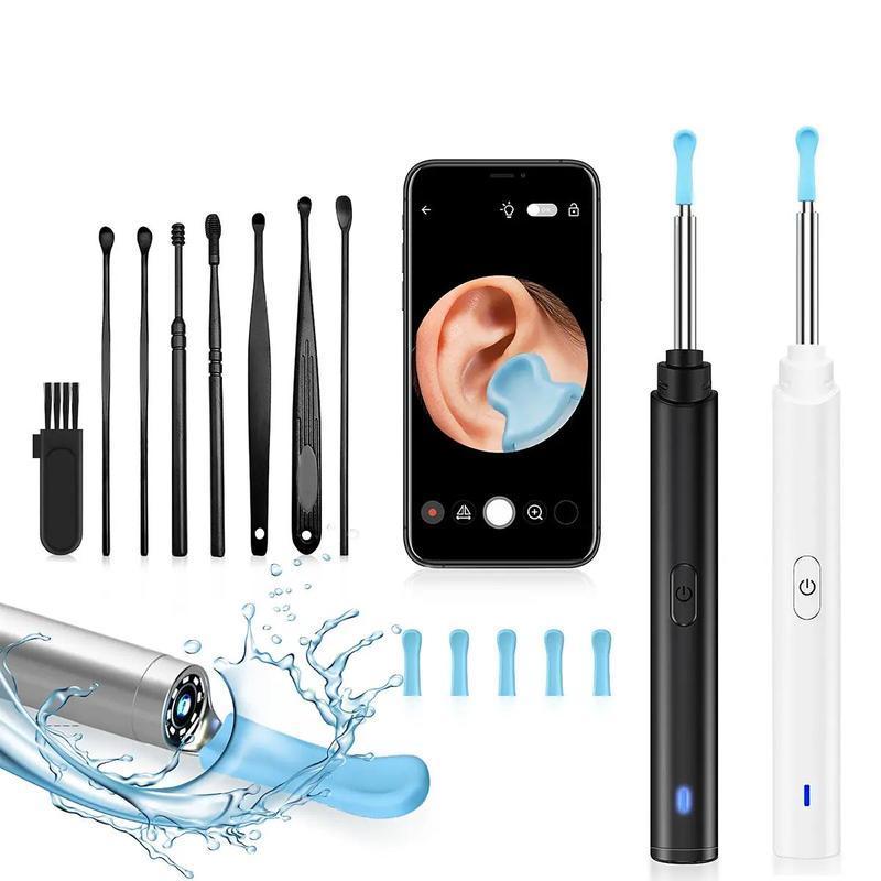 Portable Ear Wax Remover, 1 Set Waterproof Ear Wax Removal Kit with Camera & Accessories, Multi-use Endoscope Ear Cleaning Tool