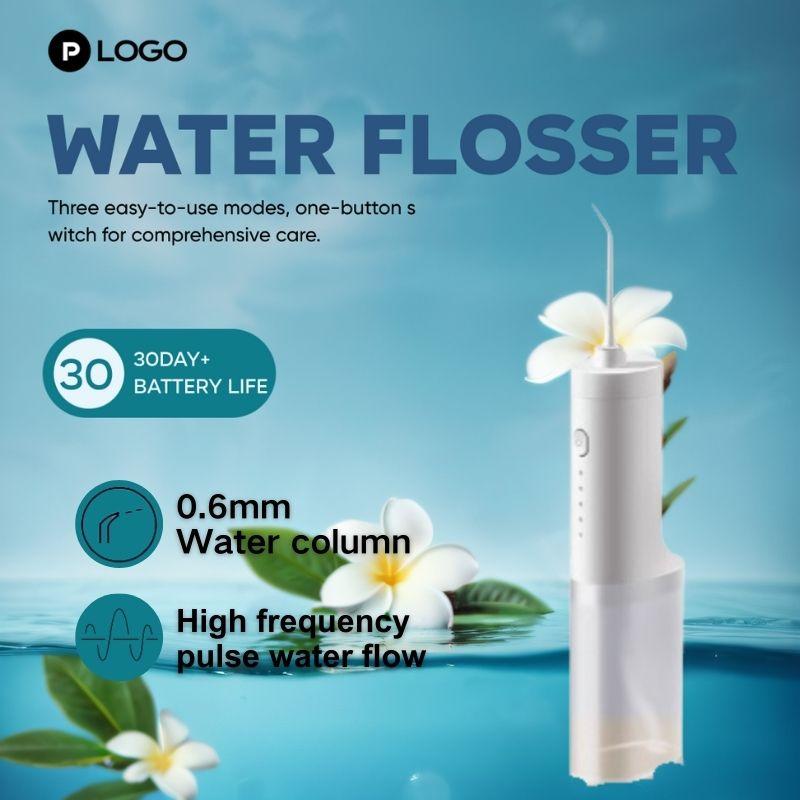 WaterFlosser Portable oral cleaner irrigator 5in1 DentalCare MouthWash TeethProtect Waterproof Rechargeable Professional Flossing Nozzle Cleansing