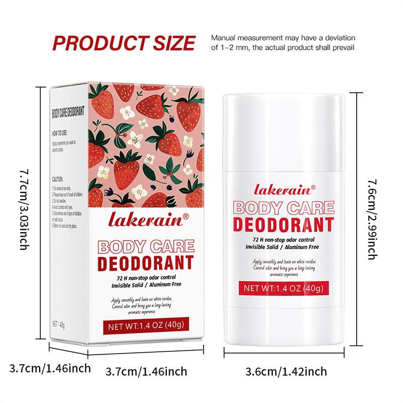 Fruit Flavor Deodorant, 2 Boxes Natural Fresh Refreshing Body Deodorant, Underarm Deodorant, Body Care Product for Women & Men