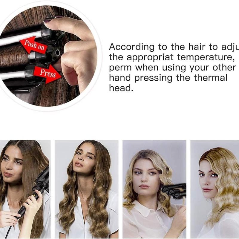 25mm Hair Curler, 1 Count Portable Hair Curling Iron with Heat Resistant Gloves, Hair Styling Tool for Home & Salon Use