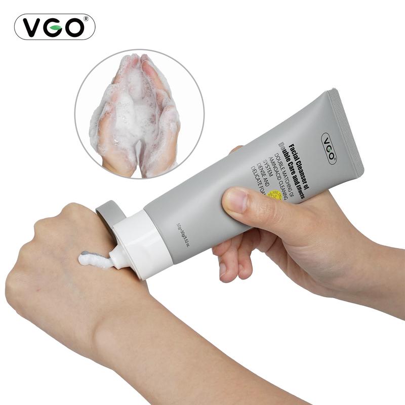 VGO-Facial Cleanser of Double Care and Effets, Gentle Face Wash  and Deep Cleansing Skin Care Product for All Skin Type, 100g