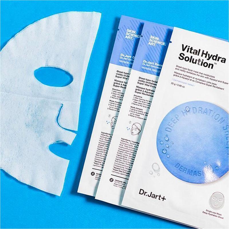 Dr. Jart+ - Dermask Water Jet Vital Hydra Solution 25g x 5pcs | Hydrating Skincare Hyaluronic Acid Moisturizing Hydrate korean mask deep collagen