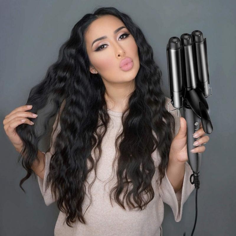 25mm Hair Curler, 1 Count Portable Hair Curling Iron with Heat Resistant Gloves, Hair Styling Tool for Home & Salon Use