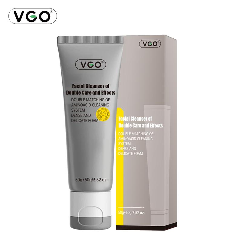 VGO-Facial Cleanser of Double Care and Effets, Gentle Face Wash  and Deep Cleansing Skin Care Product for All Skin Type, 100g