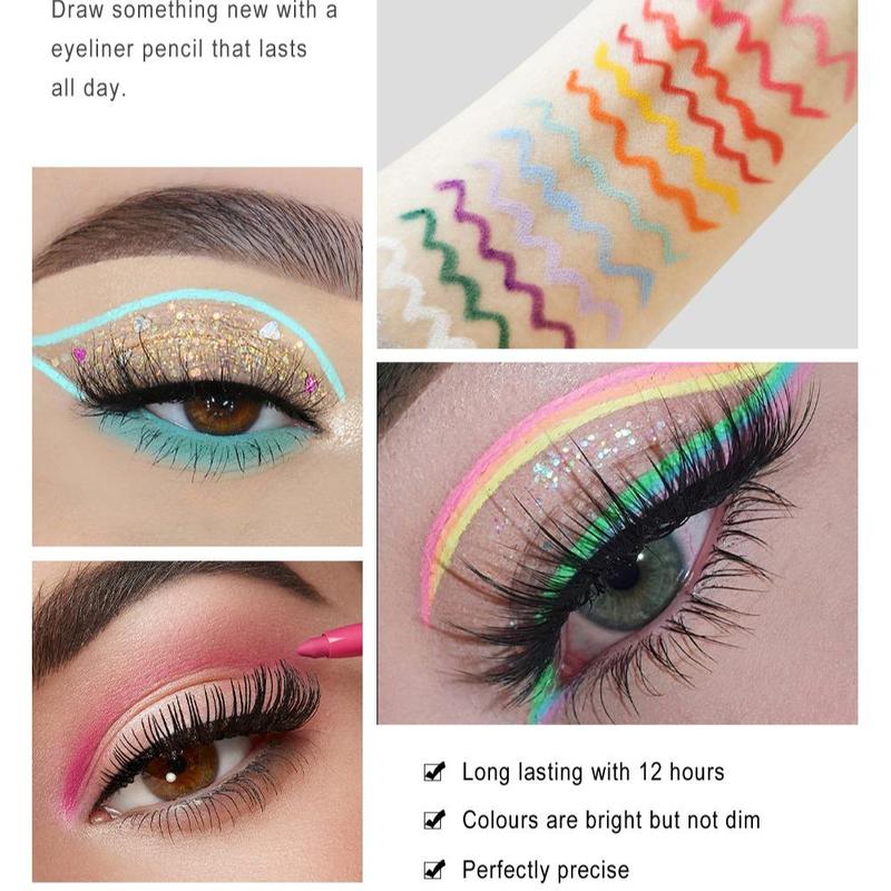 Waterproof Eyeliner Gel Pen, 20pcs box Quick Drying Long Lasting Eyeliner Pen, Easy Coloring Eye Liner Pen, Suitable for All Occasions Eye Makeup, Makeup Products, Cosmetic Accessories