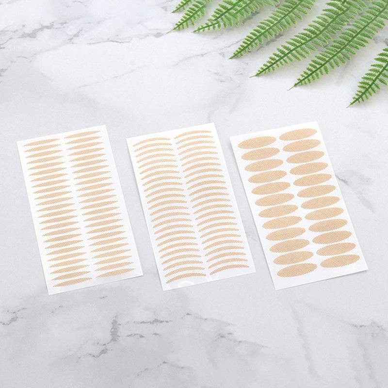 5 Sheets Natural Eyelid Tape, Breathable Eyelid Strip, Waterproof Invisible Eyelid Sticker with Y Shaped Tool