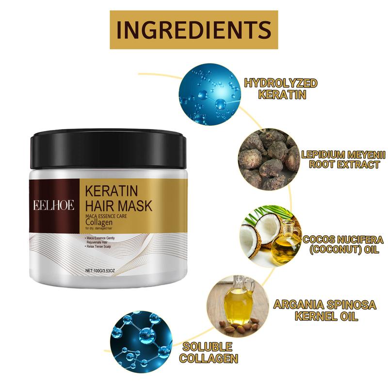 100g  keratin moisturizing mask, deep moisturizing repair damaged hair, men and women can use Conditioner Haircare